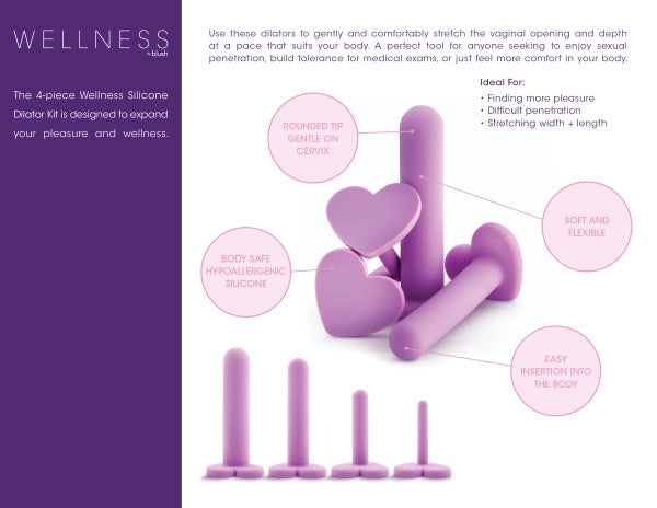 Wellness Silicone Dilator Set – 4-Piece Vaginal Training Kit
