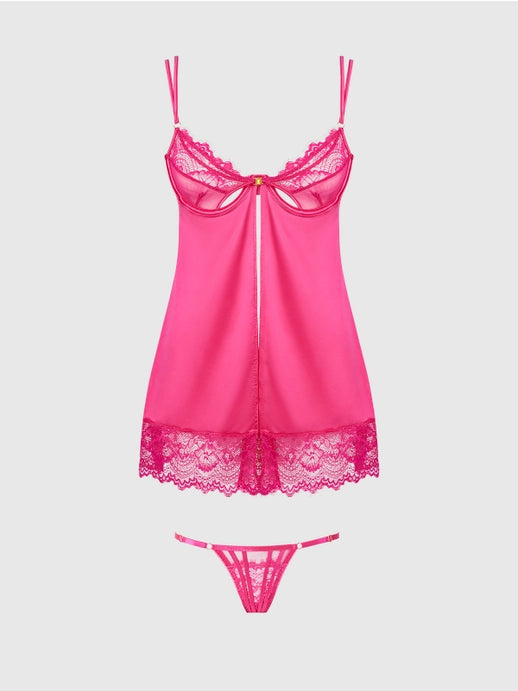 Issadora Lace & Oil Slick Babydoll Set