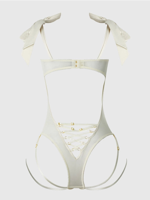 Rosalie Embroidered Lace Teddy