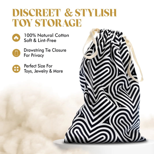 Cotton Toy Storage Bag – Soft, Lint-Free &amp; Discreet