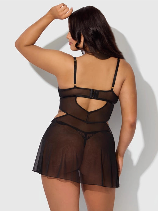 Nova Blacklight Babydoll Set