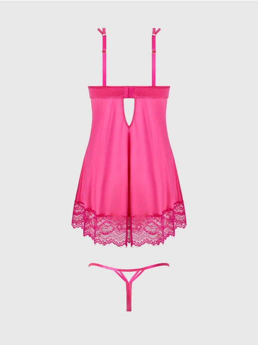 Issadora Lace & Oil Slick Babydoll Set